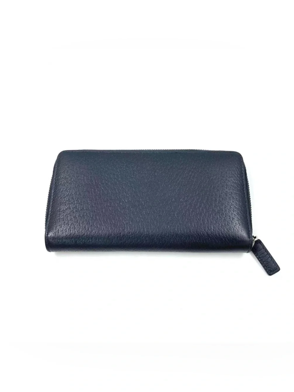 Authentic Gucci Luxurious Black Grain Leather Zip Around Long Wallet